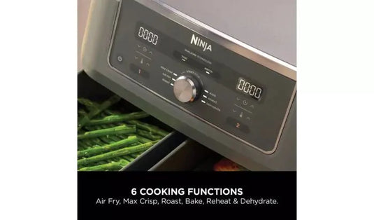 Ninja MAX 6-in-1 Dual Air Fryer | 9.5L | Gun Metal Grey | DZ400UK