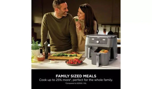 Ninja MAX 6-in-1 Dual Air Fryer | 9.5L | Gun Metal Grey | DZ400UK