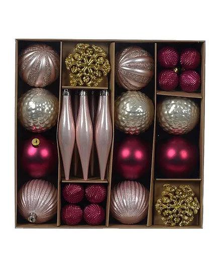 Kaemingk Kaemingk Mix Box of Baubles, Snowflakes & Icicles, Shatterproof | Assorted | 021115
