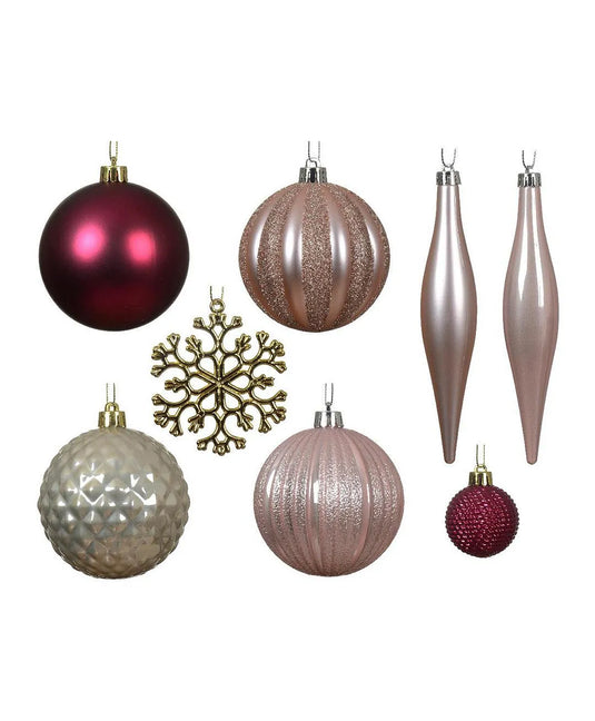 Kaemingk Kaemingk Mix Box of Baubles, Snowflakes & Icicles, Shatterproof | Assorted | 021115