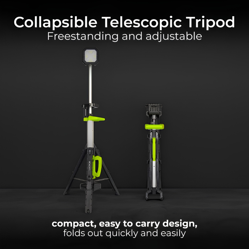 Завантажте зображення в засіб перегляду галереї, Luceco Rechargable Telescopic Tripod Worklight 2000LM | LILTP200S65-01
