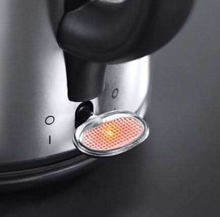 brushed steel russell hobbs snowdon kettle turn on button