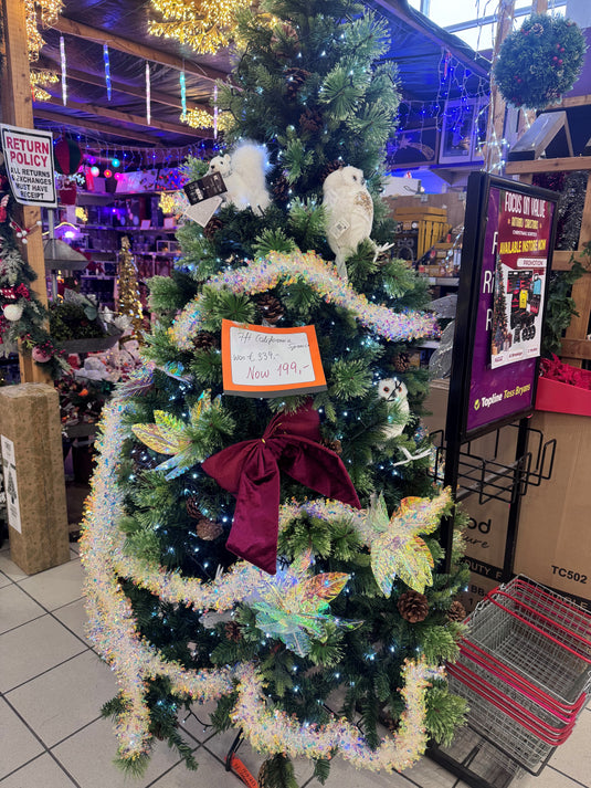 7ft California Spruce Green Hinged Full Artificial Christmas Tree | 611307