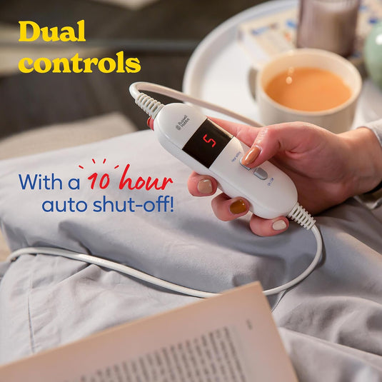 Russell Hobbs Electric Sherpa Double Fleece Blanket | White | RHBDB8004