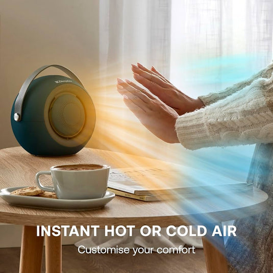 Dimplex Portable Desk Fan Heater with Detachable Handwarmer | Blue | DDF390G
