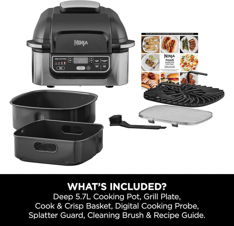 Завантажте зображення в засіб перегляду галереї, Ninja Foodi Health Grill and Air Fryer | AG301UK
