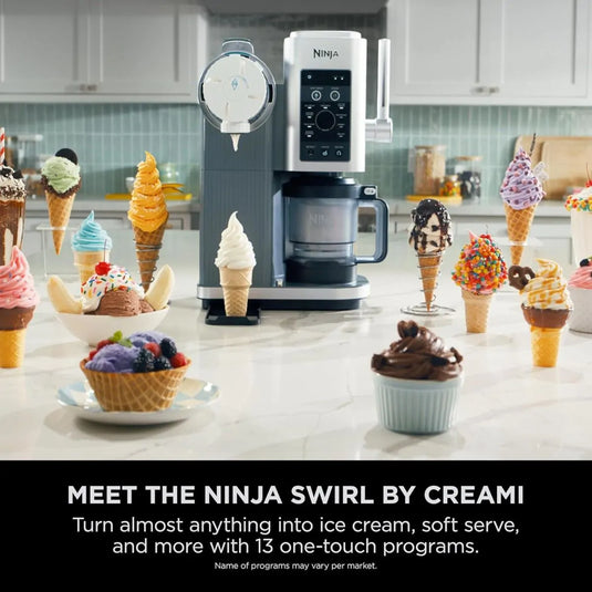 Ninja Swirl by CREAMi 13-in-1 | Soft Serve and Ice Cream Maker | NC701UK