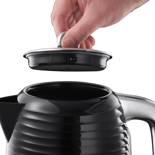 russell hobbs inspire kettle in black lid