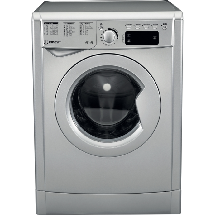 Indesit 8/6KG Washer Dryer | 1400rpm | Silver | EWDE861483SUK