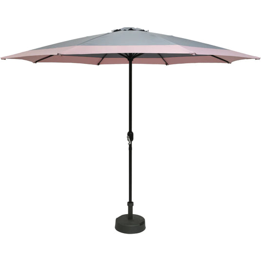 Aluminium Grey Parasol with Pink Edge | 3m | 987612