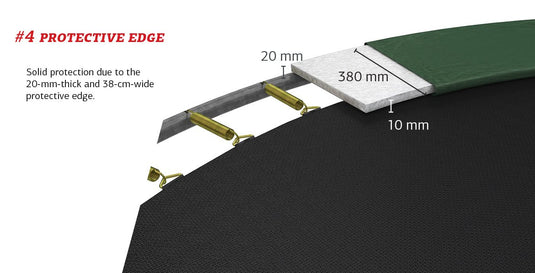 Berg Ultim Favorit Regular Trampoline | 330CM/ 11FT | Safety Net Comfort | Black | 32.25.63.40