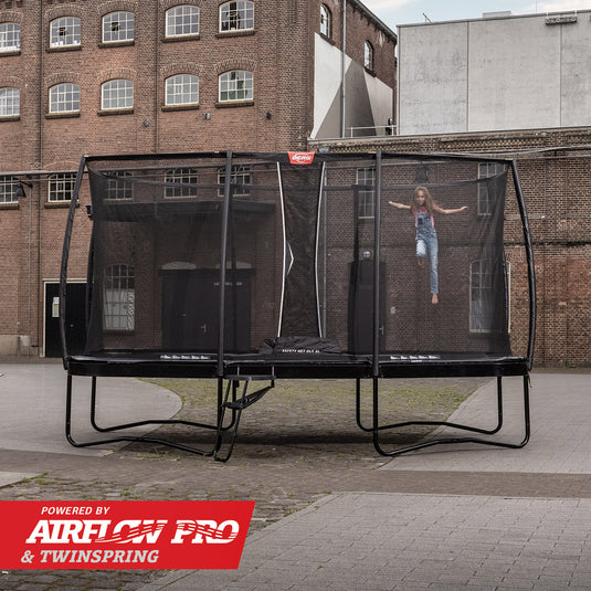 Berg Ultim Elite Regular Trampoline | 500CM/ 16FT | Safety Net DLX XL | Grey | 32.45.95.31