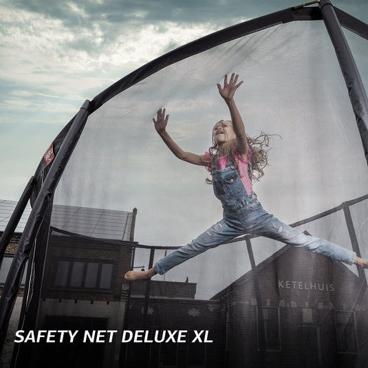Berg Ultim Elite Regular Trampoline | 500CM/ 16FT | Safety Net DLX XL | Grey | 32.45.95.31