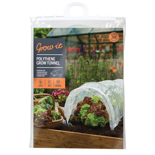 Gardman Polythene Grow Tunnel | 3m | Clear | 8775