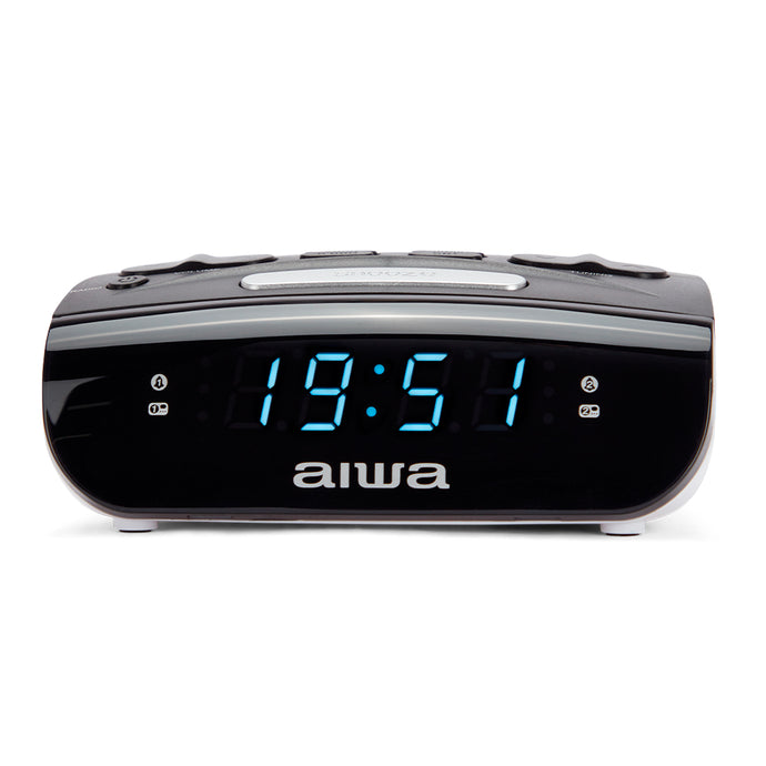 AIWA Dual Alarm Clock Radio | Black | 900194