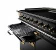 Rangemaster Elise 110 Dual Fuel Stainless Steel with Black / Antique Brass trim |  13639 ELS110DFFSS/BE