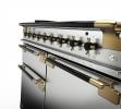 Rangemaster Elise 110 Dual Fuel Stainless Steel with Black / Antique Brass trim |  13639 ELS110DFFSS/BE