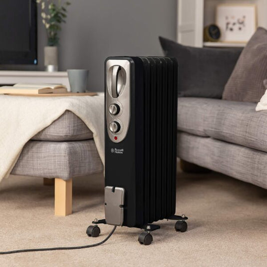 Russell Hobbs 7 Fin Oil Filled Radiator | 1.5KW | Black | RHOFR5001B