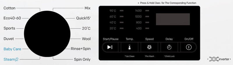 Завантажте зображення в засіб перегляду галереї, Powerpoint Washing Machine | 10KG | 1400 Spin | White | P351410SKW-A
