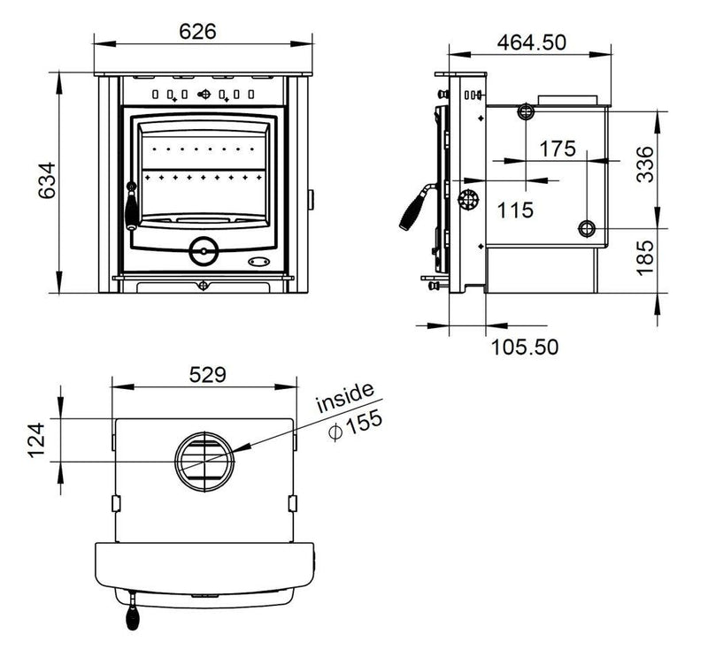 Завантажте зображення в засіб перегляду галереї, Achill 17.5 Eco Boiler Stove - Insert (Multi Fuel) | ST474
