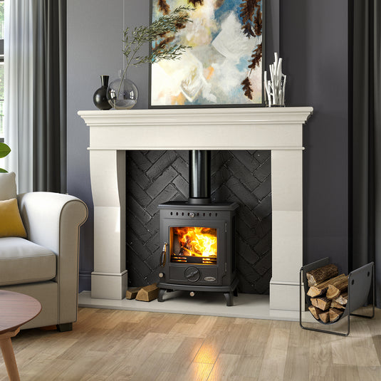 Henley Aran 5KW Eco | Multi Fuel | Matt Black | ST436