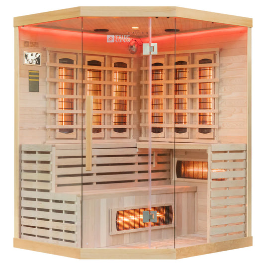 Tribe Saunas Athens 3 Corner Infrared Sauna