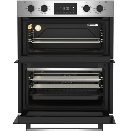 Beko 72cm Built Under Double Fan Oven Stainless Steel | BBTF26300X