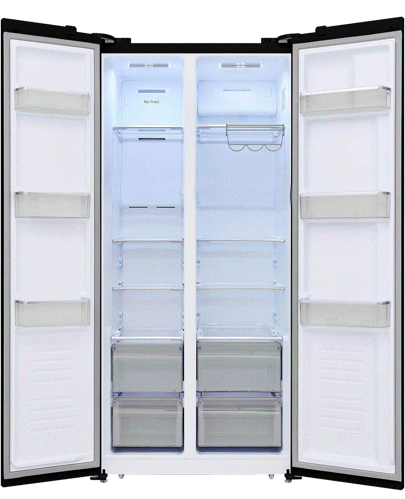 Load image into Gallery viewer, PowerPoint American Style Fridge Freezer Black Glass | P98317SKBLG
