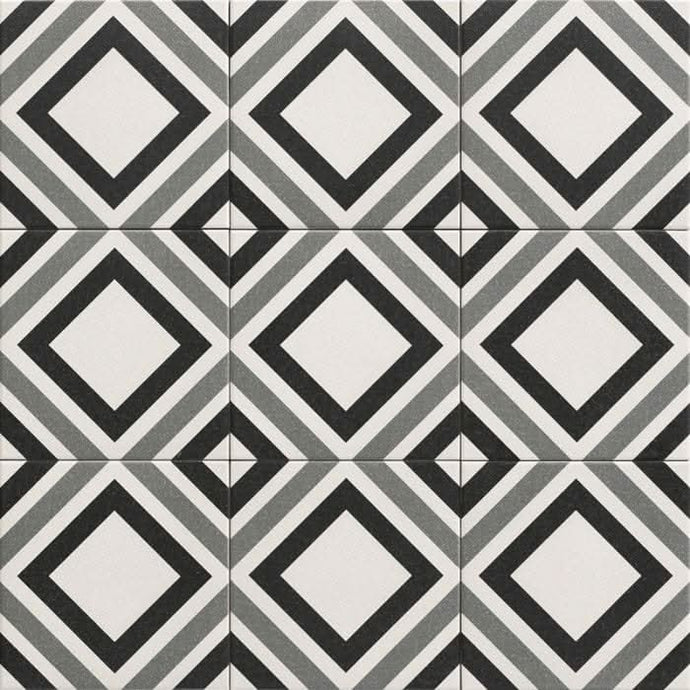black belfast tile 20x20cm