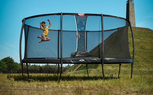 Berg Grand Champion Regular Trampoline | 470CM/ 15FT | Safety Net Deluxe | Grey | 30.35.74.32