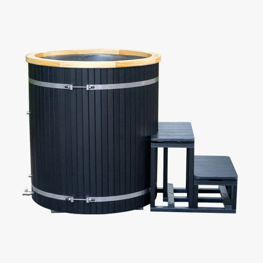 Tribe Boost Ice Bath | Black Wpc Plastic Panels | Stainless Steel Tank