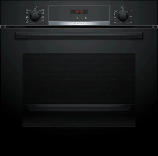 Bosch Series 4 Built In Single Oven | Black | Pyroclean | HQA574BB3B