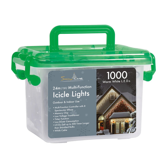 1000 WW LED Icicle Lights Multi-Function w/Timer | CL09747