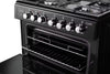 Rangemaster Cooker Classic 60 | Dual Fuel | Black | Chrome Trim | 128080 | CLA60DFFBL/C