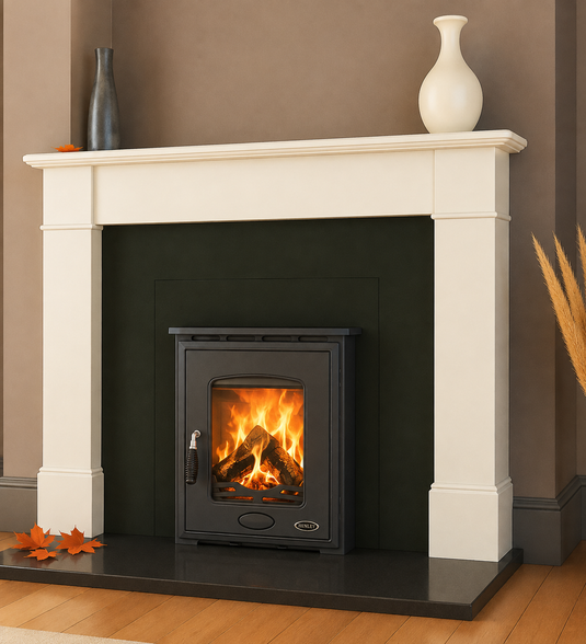 Package Deal: Henley Castlecove 4.6Kw Multi Fuel Stove + Emma Surround Ivory 54