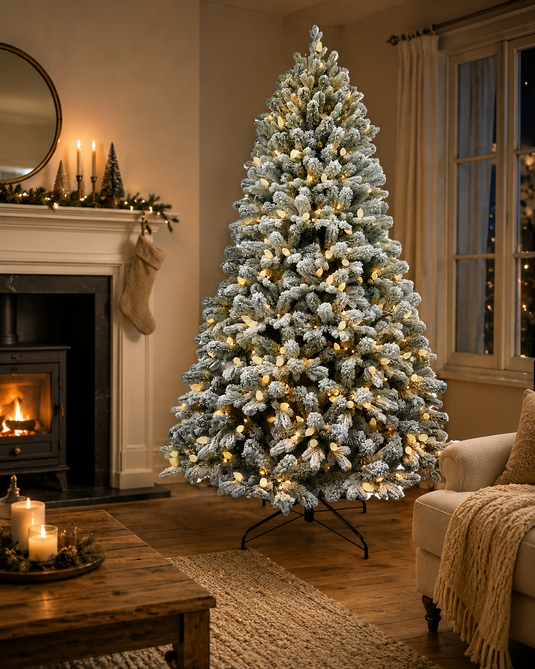 Portland Fir 7 ft Pre-Lit Luxury Tree Frosted Verbier | EB162CPLCP