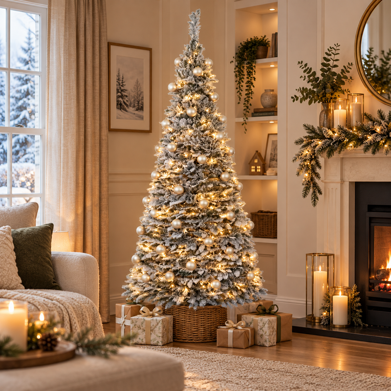 Завантажте зображення в засіб перегляду галереї, Holly Flock Pop-Up  Christmas Tree | 1.8m/6ft | 301309
