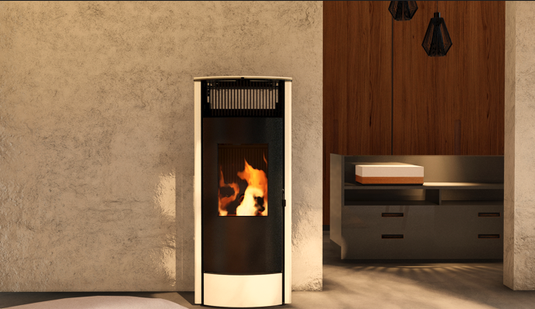 dicla claudia 10 wood pellet stove in black, 10kw
