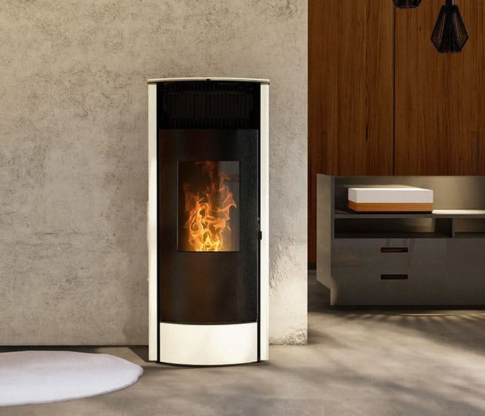 dicla claudia 8 wood pellet stove in black, 8kw