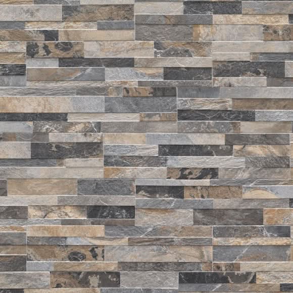 cubics tile in multicolour, 15x61cm