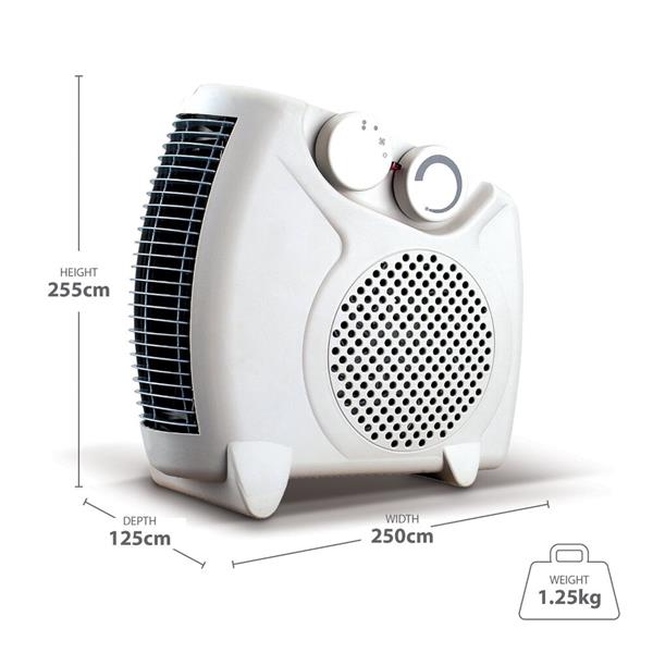 Load image into Gallery viewer, De Vielle Dual Fan Heater 2000W | White | DEF978005
