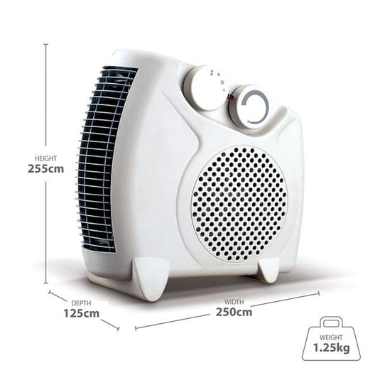 De Vielle Dual Fan Heater 2000W | White | DEF978005