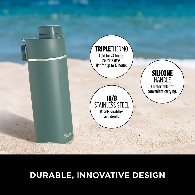 Załaduj obraz do przeglądarki galerii, Ninja Thirsti 530 ml Travel Bottle | Evergreen | DW1801EUUKEM
