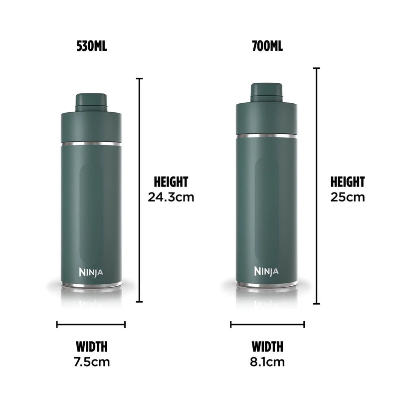 Załaduj obraz do przeglądarki galerii, Ninja Thirsti 530 ml Travel Bottle | Evergreen | DW1801EUUKEM
