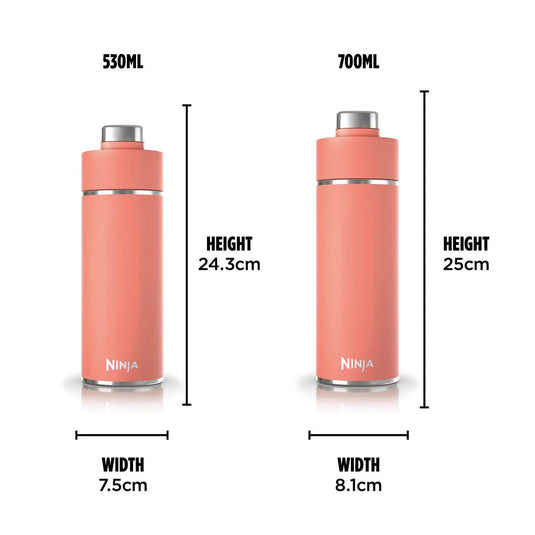 Ninja Thirsti 530 ml Travel Bottle | Coral | DW1801EUUKPE