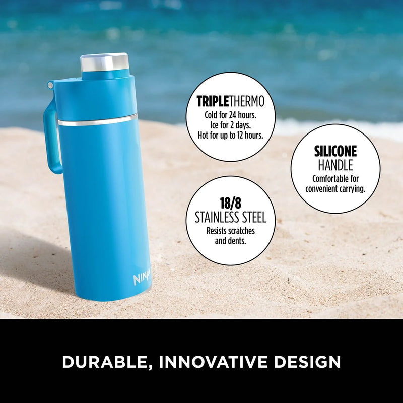 Завантажте зображення в засіб перегляду галереї, Ninja Thirsti 700 ml Travel Bottle | Tropical Blue | DW2401EUUKSB
