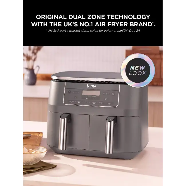 Завантажте зображення в засіб перегляду галереї, Ninja 6-in-1 Dual Airfryer 7.6L | Gunmetal Grey | DZ300UK
