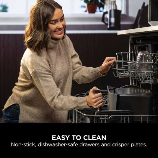 Ninja MAX 6-in-1 Dual Air Fryer | 9.5L | Gun Metal Grey | DZ400UK