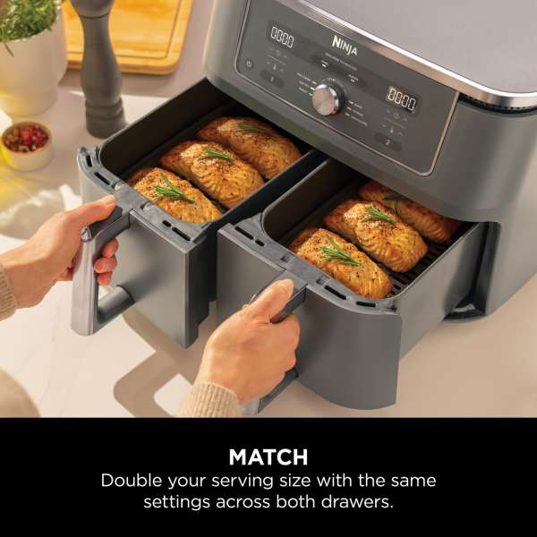 Load image into Gallery viewer, Ninja MAX 6-in-1 Dual Air Fryer | 9.5L | Gun Metal Grey | DZ400UK
