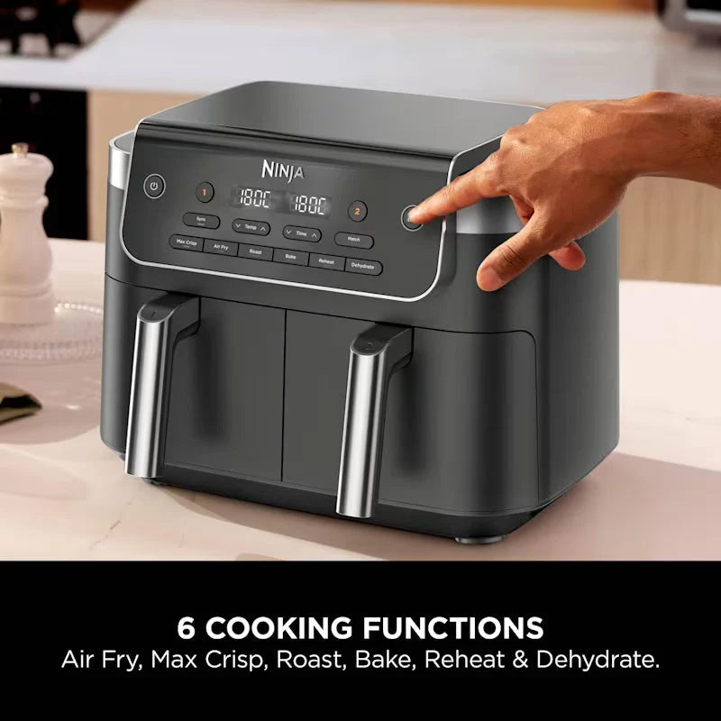Załaduj obraz do przeglądarki galerii, Ninja Foodi Dual Zone Air Fryer | 7.6L | DZ801
